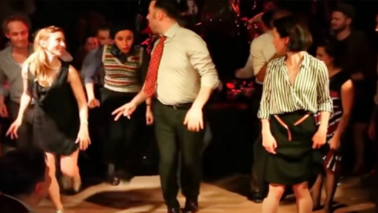 Dancers take to floor but it’s striped shirt girl that has all eyes on her when her feet start to move