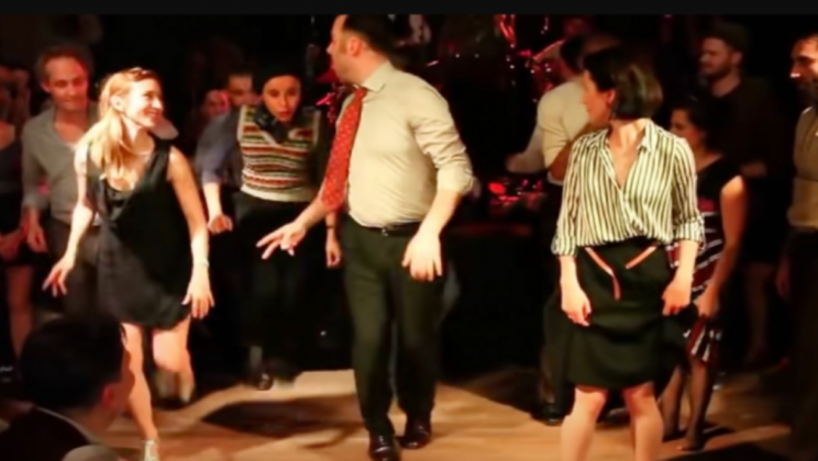 Dancers take to floor but it’s striped shirt girl that has all eyes on her when her feet start to move