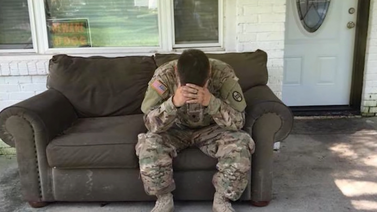 A soldier returns home from service and discovers a shocking sight