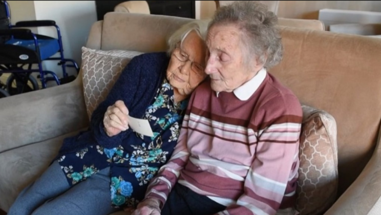 Childhood friends reunite in nursing home after being apart for 70 years