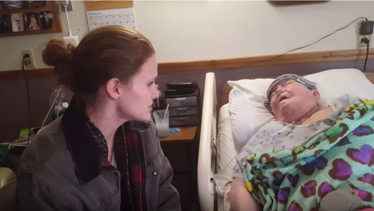 A nurse snuck into a patient’s room – seconds later the camera captured her true character