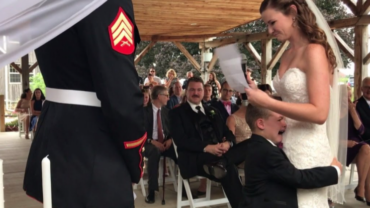 Bride Moves Marine’s 4-Year-Old Son to Tears With Wedding Vows She Wrote Just for Him