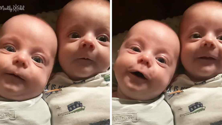 Cutest twin babies sing along with their Mom…They are so cute