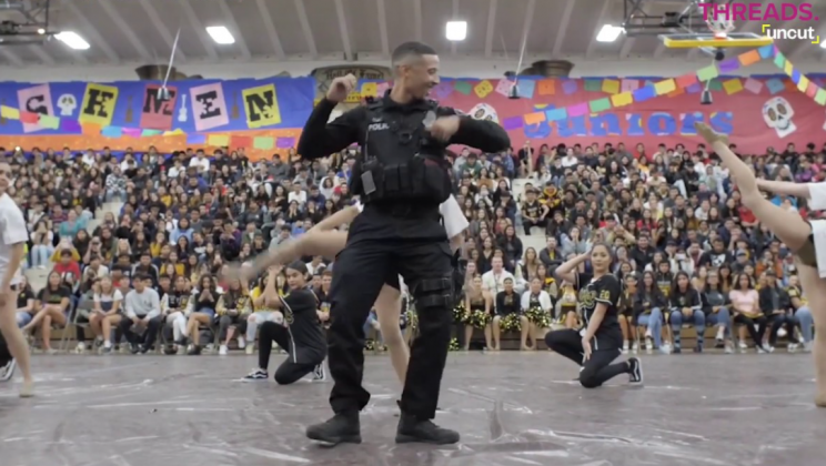 School police officer says goodbye on his last day with amazing dance performance