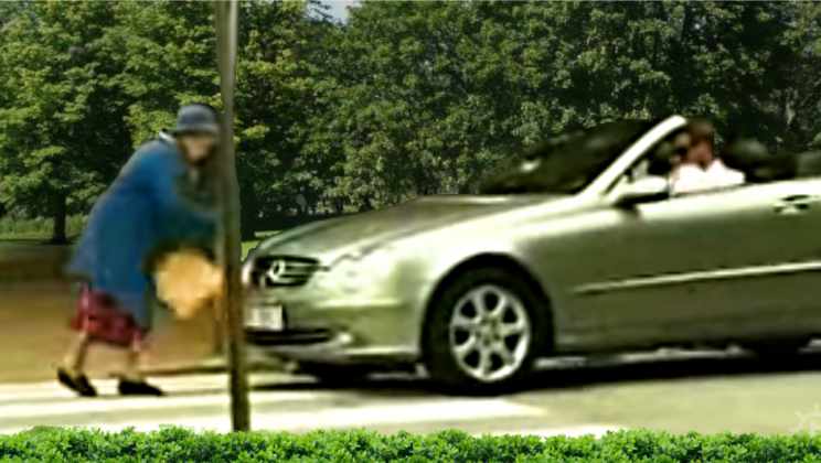 Grandma Was Crossing The Street When A Rude Driver Did THIS — But She Got Him Right Back!