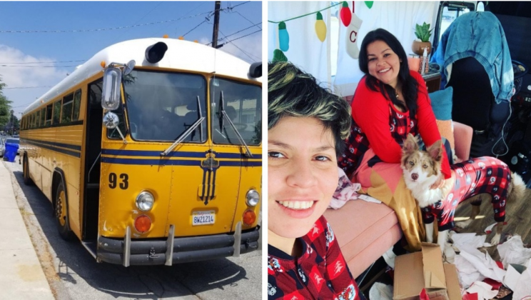 The couple purchased an old school bus and converted it into their ideal house on wheels. And the work was well worth it