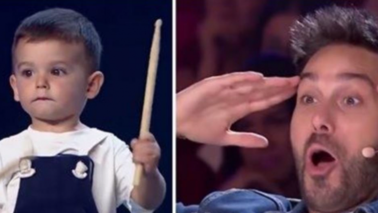 2-Year-Old Takes Golden Buzzer With Unbelievable Drumming
