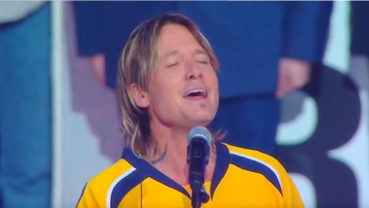 First time Keith Urban asked to sing National Anthem and crowd falls silent