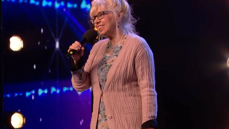 When A 68 year old woman starts to sang an old hit so the judges jumped out of their seats.