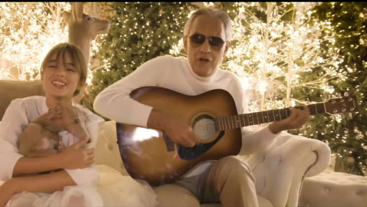 Andrea Bocelli’s dog steals the show during touching family performance