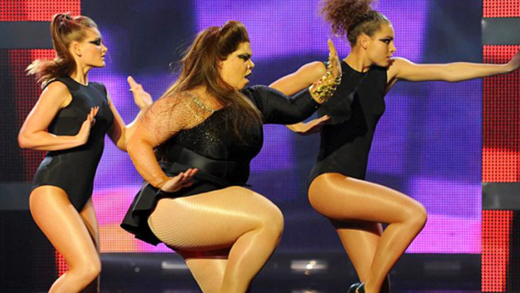 Single Lady Katy Brand, dances to Beyonce’s big hit in the grand final of Let’s Dance for Sport Relief.