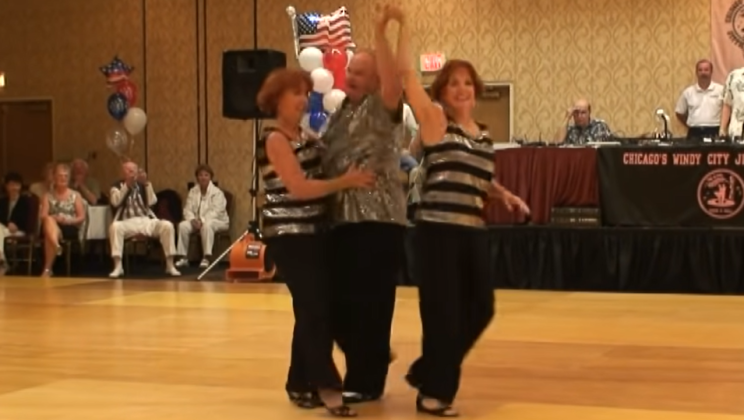 Dance Routine Was Going Perfectly Until The Woman In Stripes Comes In