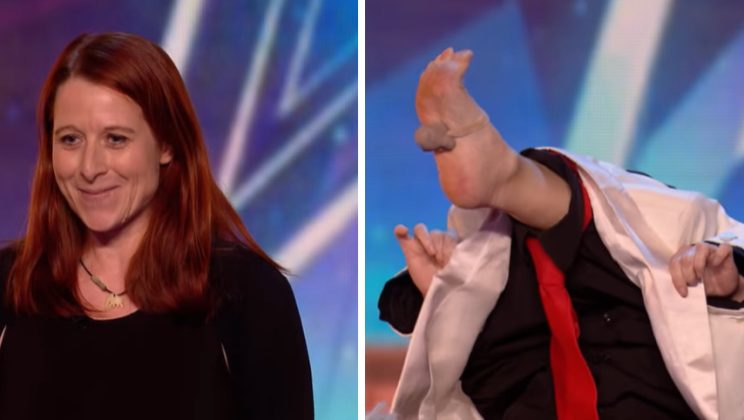 After going on stage, the woman upsets the jury with her feet