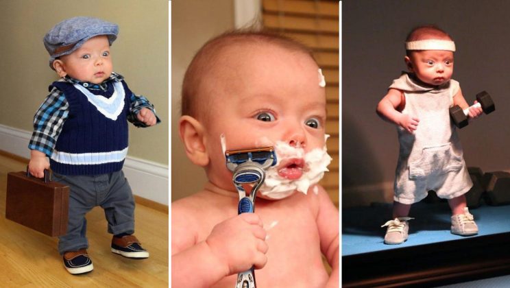 Dad photoshops hilarious pictures of his baby doing manly things…He is so funny