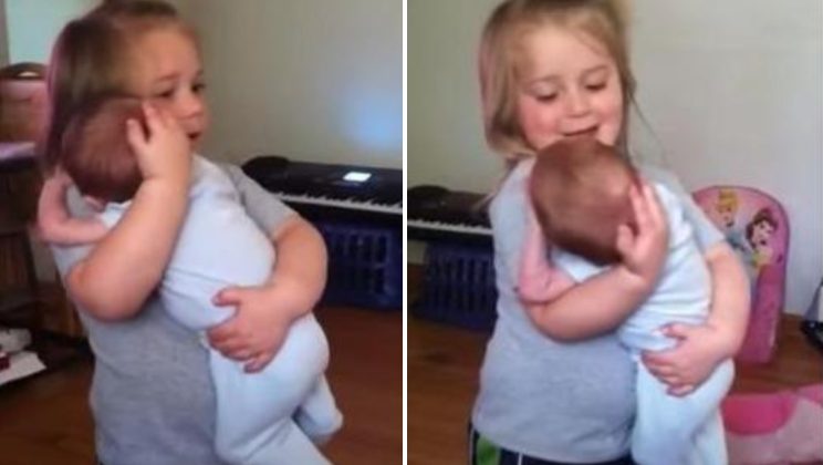 Little Girl’s Tender Dance With Baby Brother Warms Hearts