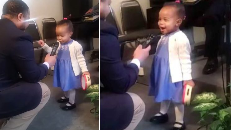 2-Year-Old Beautifully Sings ‘Jesus Loves Me’ At Church