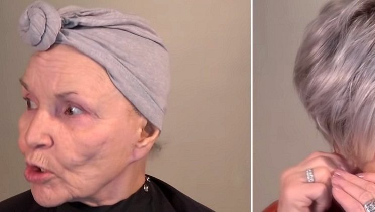 A 78-year-old woman gave herself a sensual makeover – turning heads as she looks decades younger