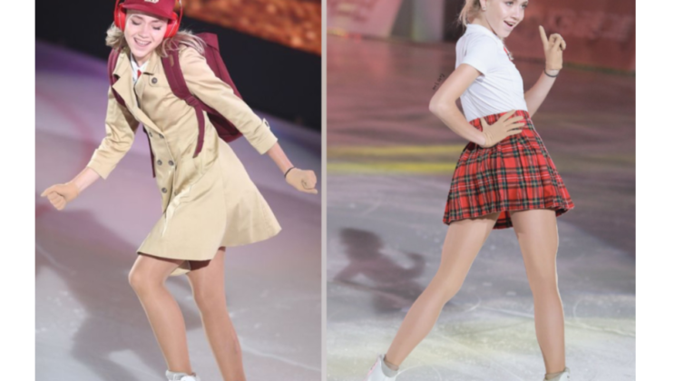 Sweet schoolgirl goes ‘bad’ lighting up the ice with 30 million views