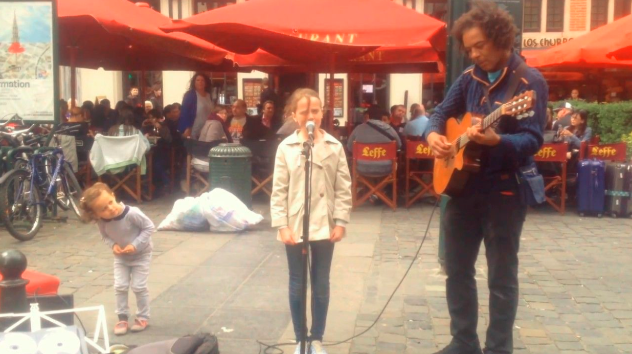 11-Year-Old Joins Street Musician for ‘Ave Maria’ — The Crowd Falls Silent as Her Angelic Voice Fills the Air