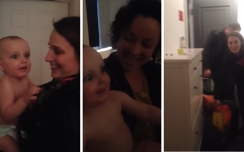 A 10-Month-Old Baby Meets His Mom’s Identical Twin for the First Time—His Reaction Says It All!