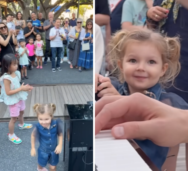 Heartwarming Moment: 3-Year-Old Girl Sings Titanic Song with Street Pianist