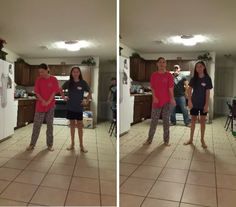 Dad Secretly Video Bombs Daughters’ Dance Routine – And Gets 25M Views!