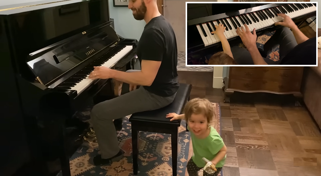 Baby Girl Dances When Her Dad Plays Boogie On A Piano – The Cutest Thing You’ll See Today!