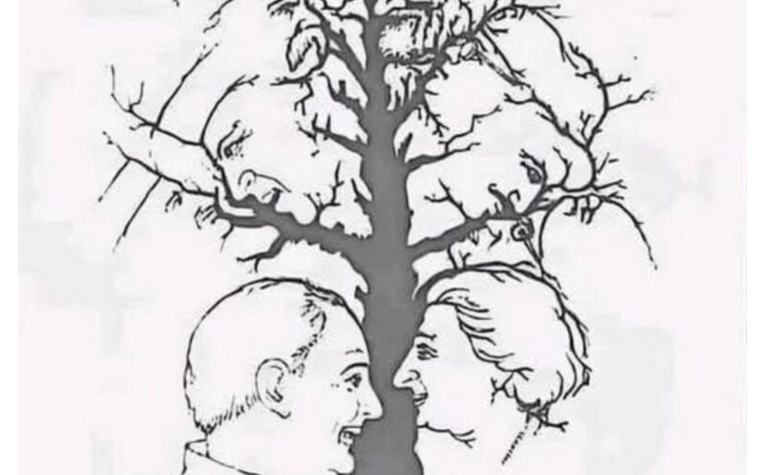 This Optical Illusion Is Driving People Crazy — How Many Faces Can You Find in the Tree? 🧠👀